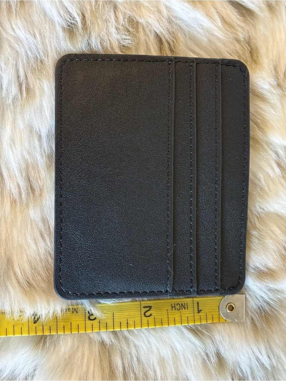 Poppy & Peonies Credit Card holder black. - Picture 3 of 4